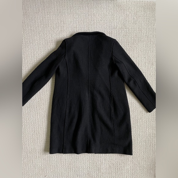 J. Crew Elegant Black Boiled Wool Coat - Picture 5 of 5